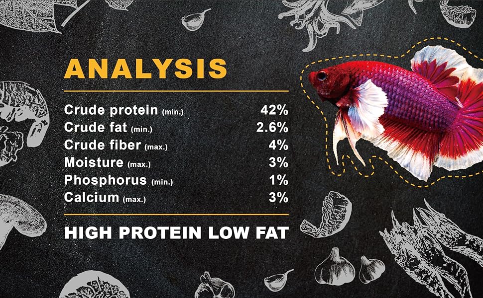 Ultra Fresh betta fish food organic shrimp pellets flakes granules beta