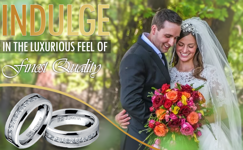 Mens Titanium Ring 0.9 Carat Cubic Zirconia Princess-Cut