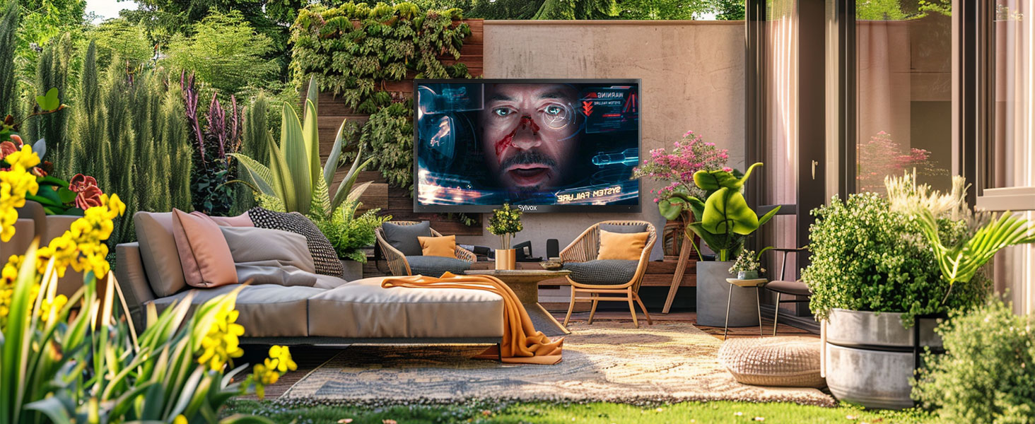 commercial display full sun outdoor tv 2000 nits high brightness sun readable big tvs