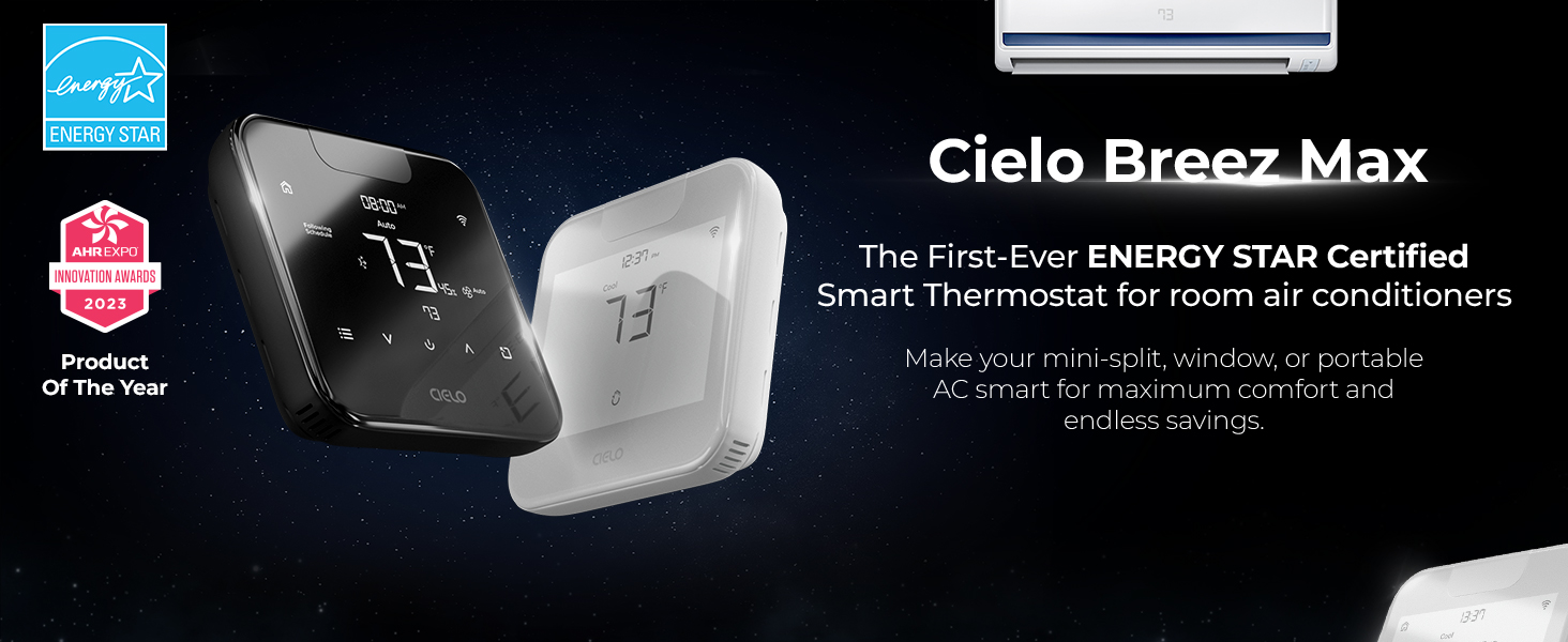 Cielo Breez Max - True smart wifi thermostat for room air conditioners