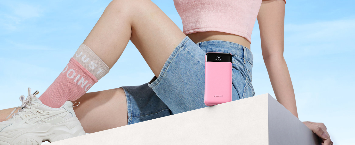 Portable Charger with built in cables