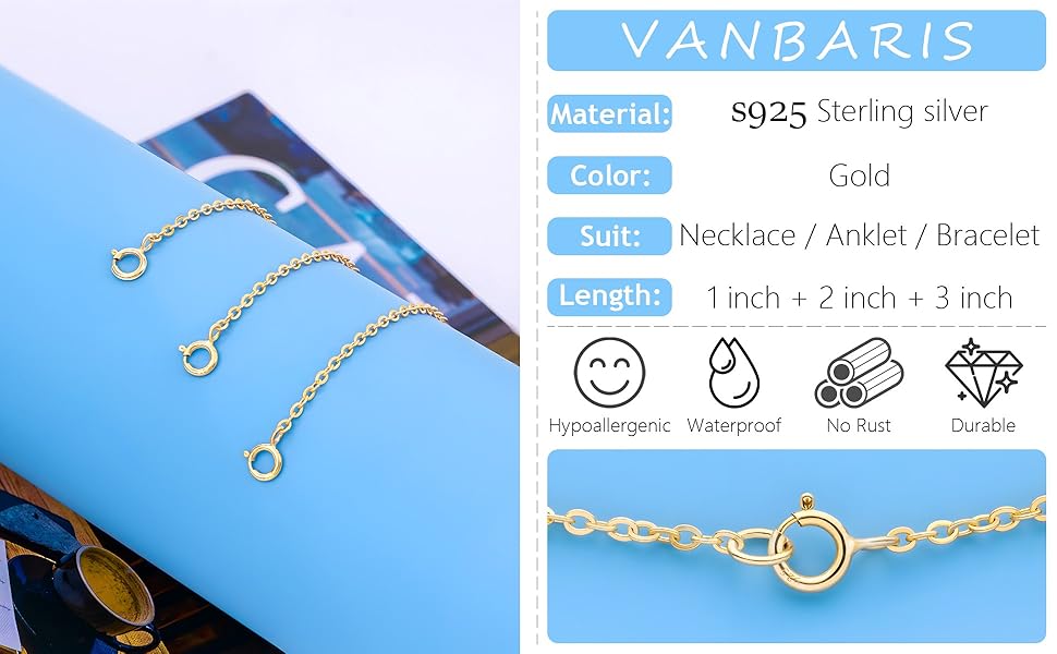  Gold Extender for Necklace