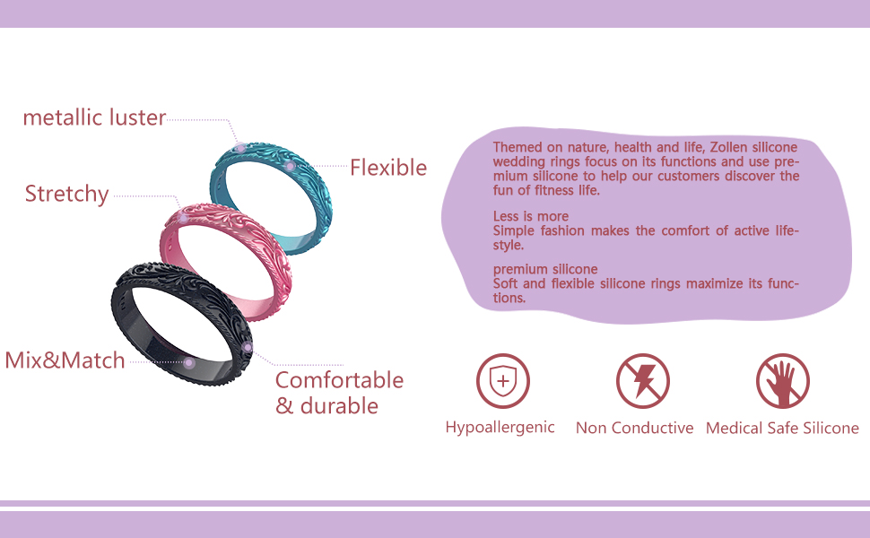 silicone wedding ring for women 
