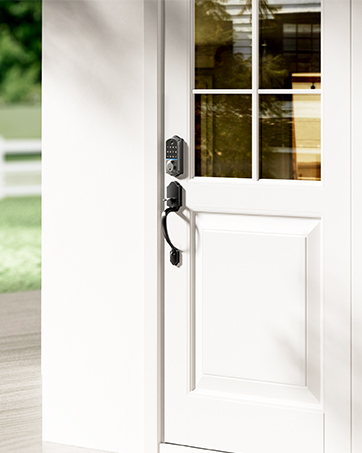 smart door lock with handle