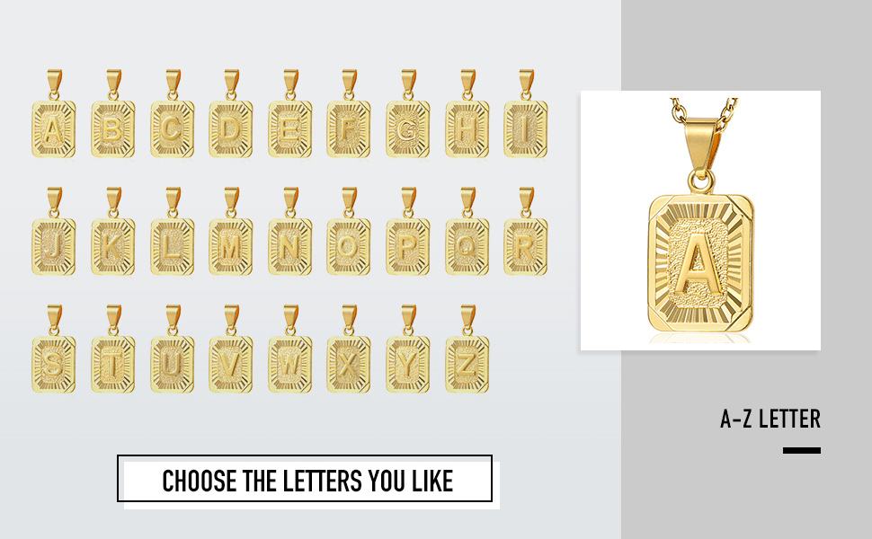 initial letter necklace