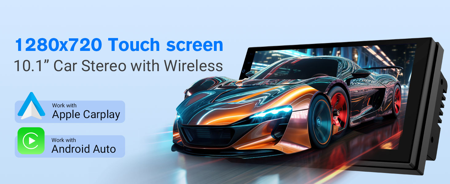 10" wireless double din car stereo
