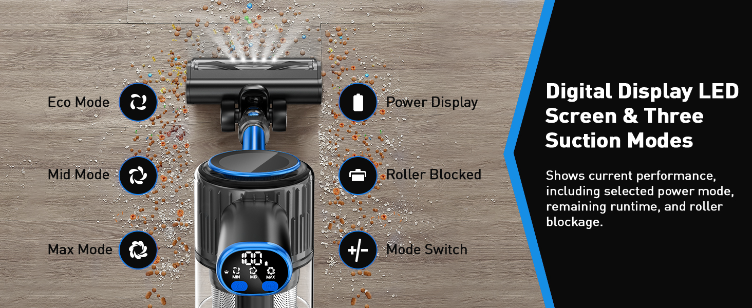 Detachable Battery,Vacuum Cleaner for Hardwood