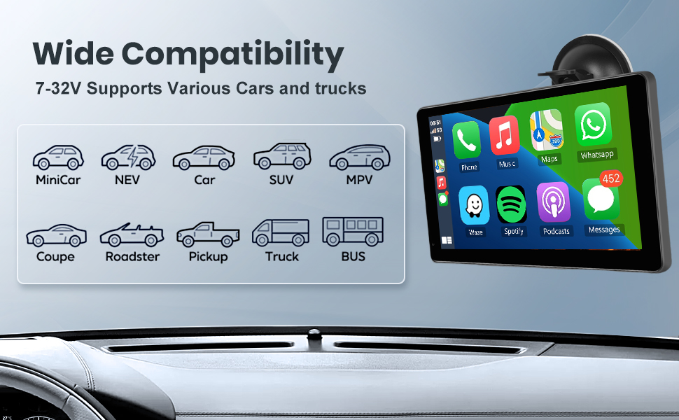 Wireless Carplay Android Auto Car Stereo System