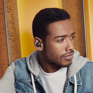 5 hours in the earbuds, and an extra 10 hours from the included, pocket-friendly charging case.