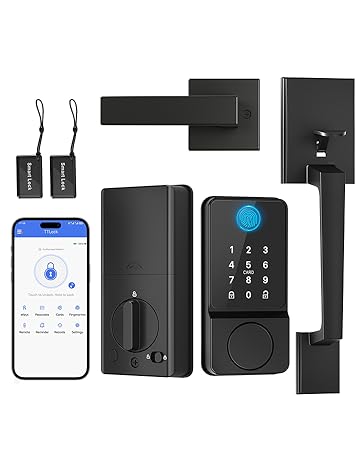 keyless entry door lock deadbolt with handle set