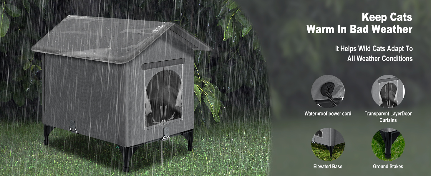 outdoor cat house weatherproof heated dog house for outside heated cat house insulated outdoor