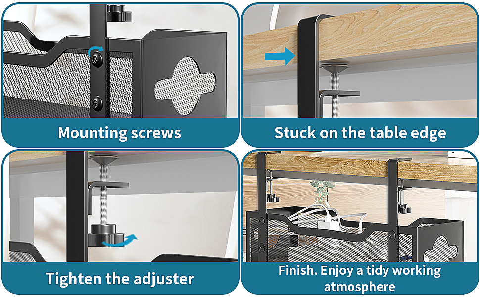 under desk cord organizer
