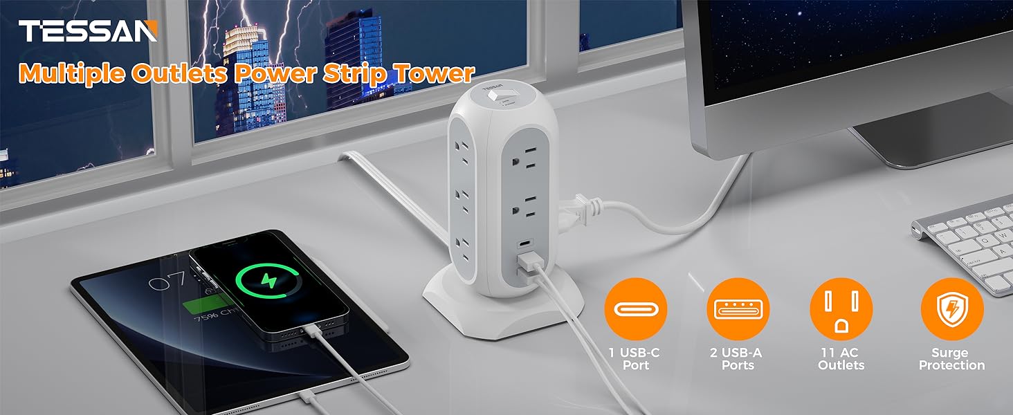 Power strip tower