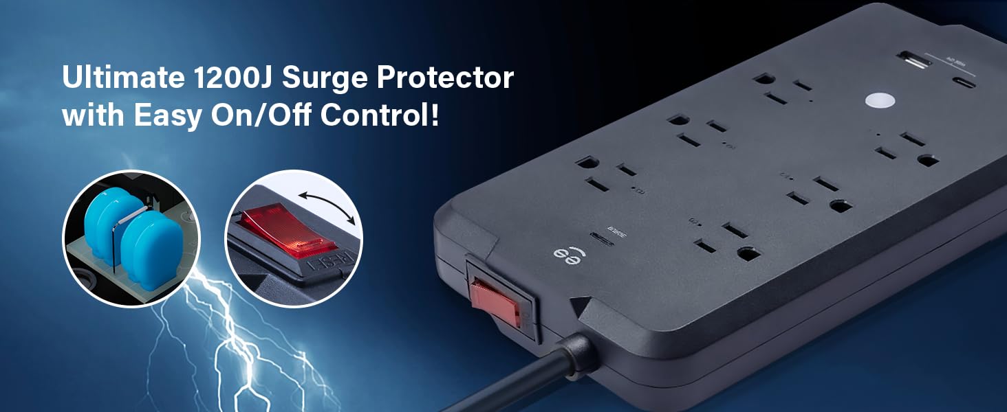 Geeni SW009 1200J Surge Protector