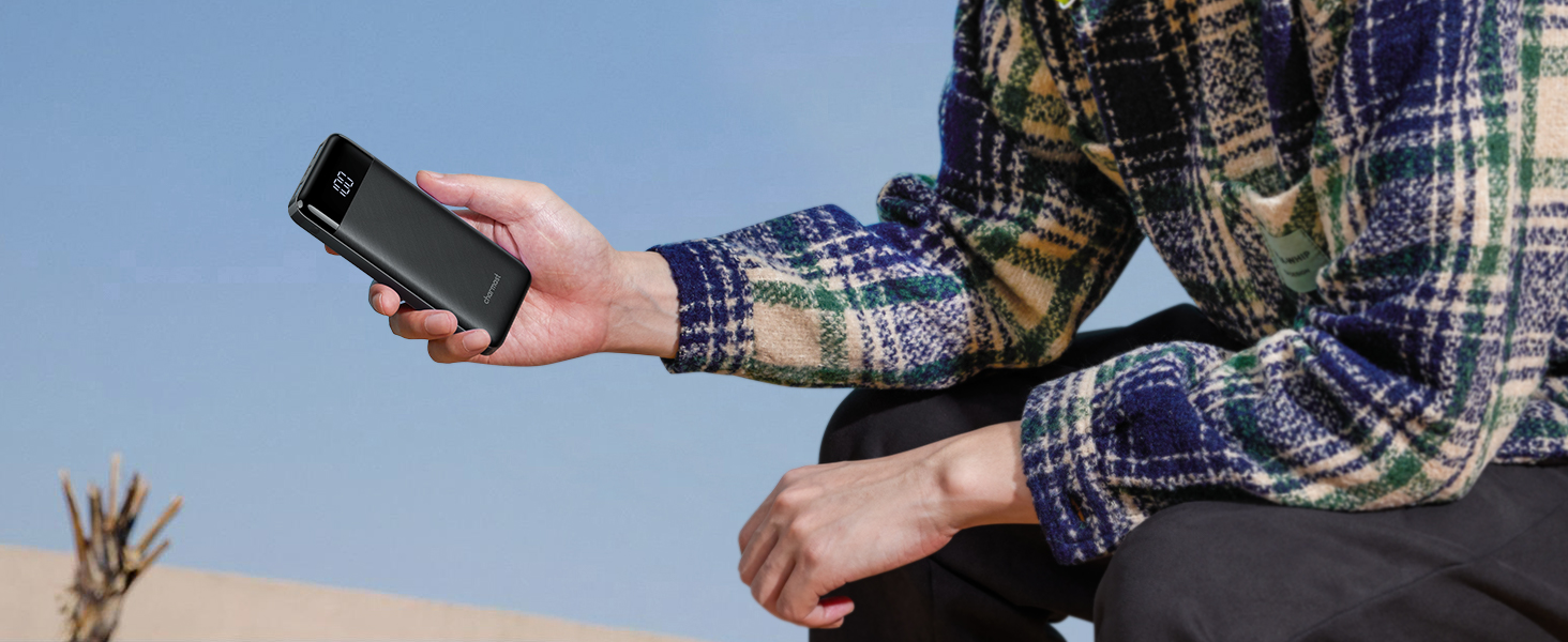 Portable Charger with built in cables