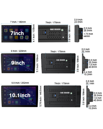 car stereo size
