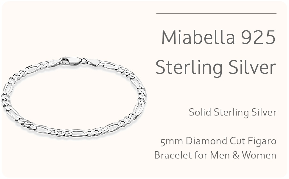 sterling silver figaro bracelet