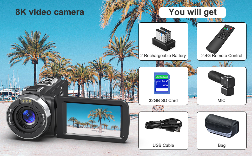 night vision camera vlogging camera for youtube camcorders video camera 4k