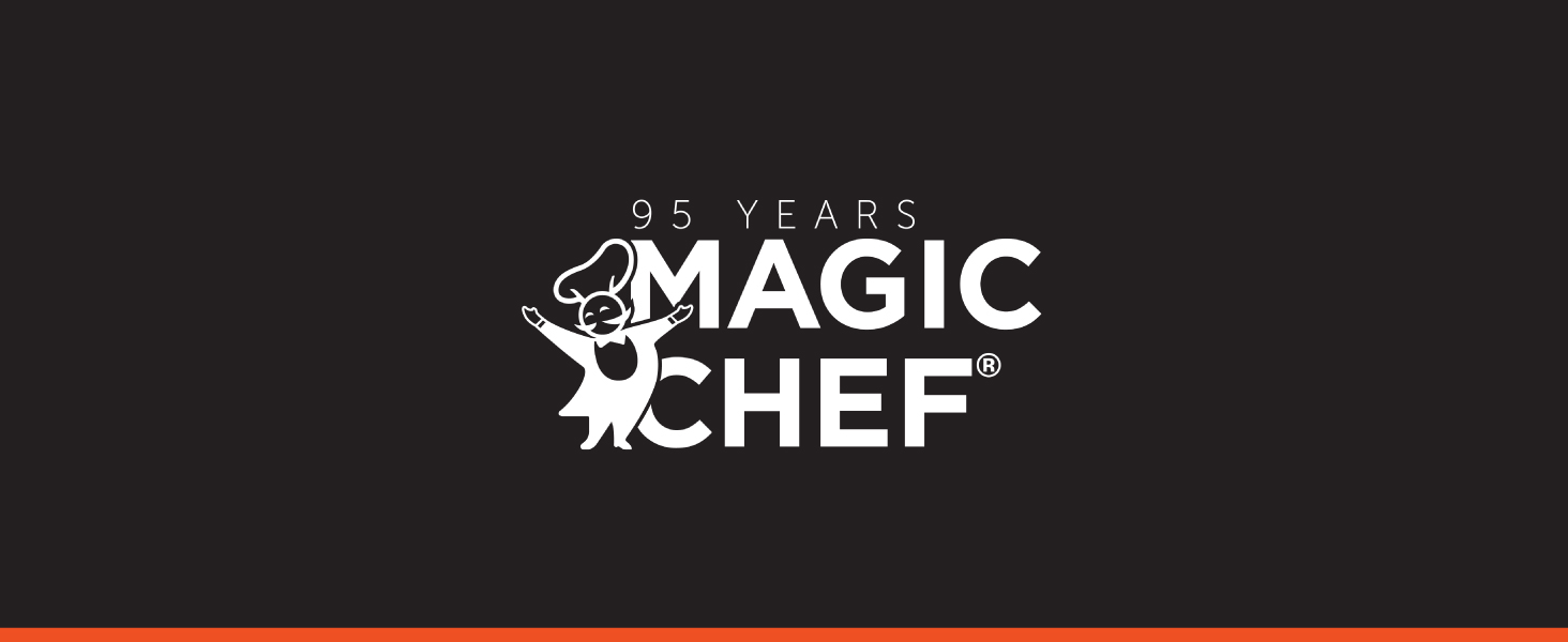 The Magic Chef logo. Text reads: Magic Chef.