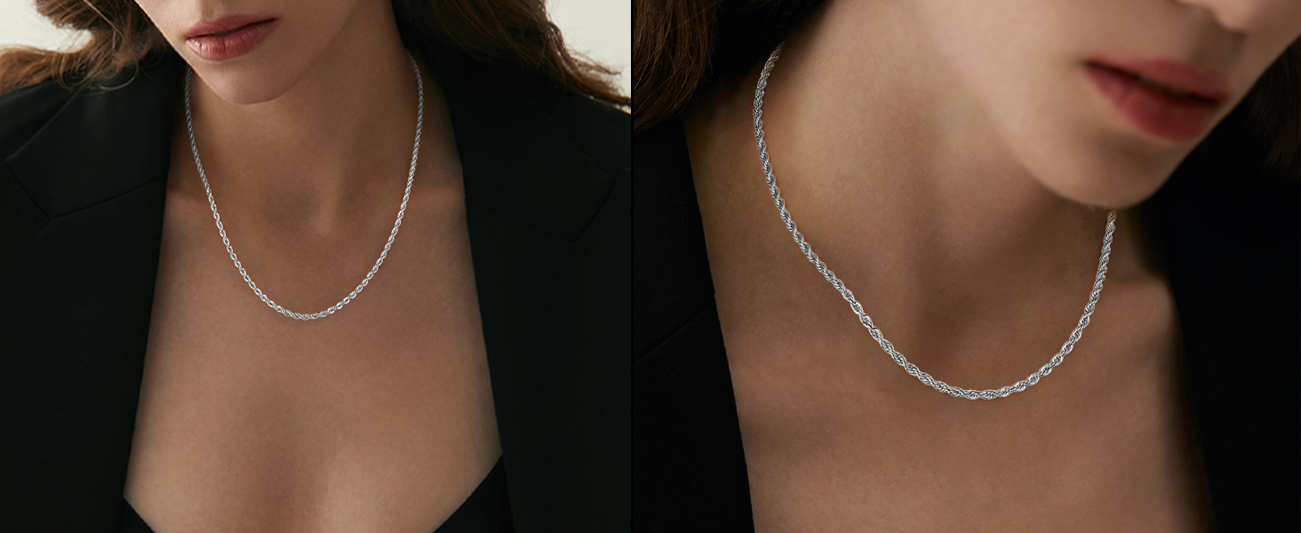 silver chain silver chain for women sterling silver chain silver chain necklace for women