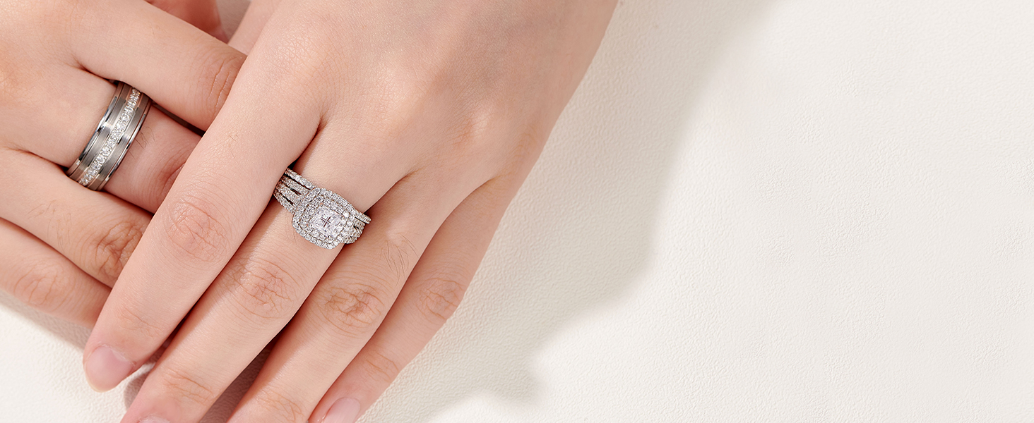wedding rings for couples BR0763+TRX058