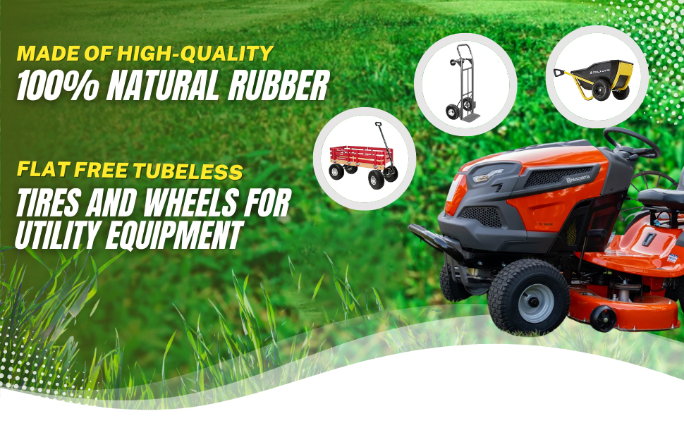 Made of High Quality 100% Natural Rubber and Flat free Tubeless tires