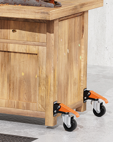 Ronlap Workbench Casters Kit 920 Lbs Capacity 3&amp;#34; Extra Heavy Duty Retractable Casters 4 Pack