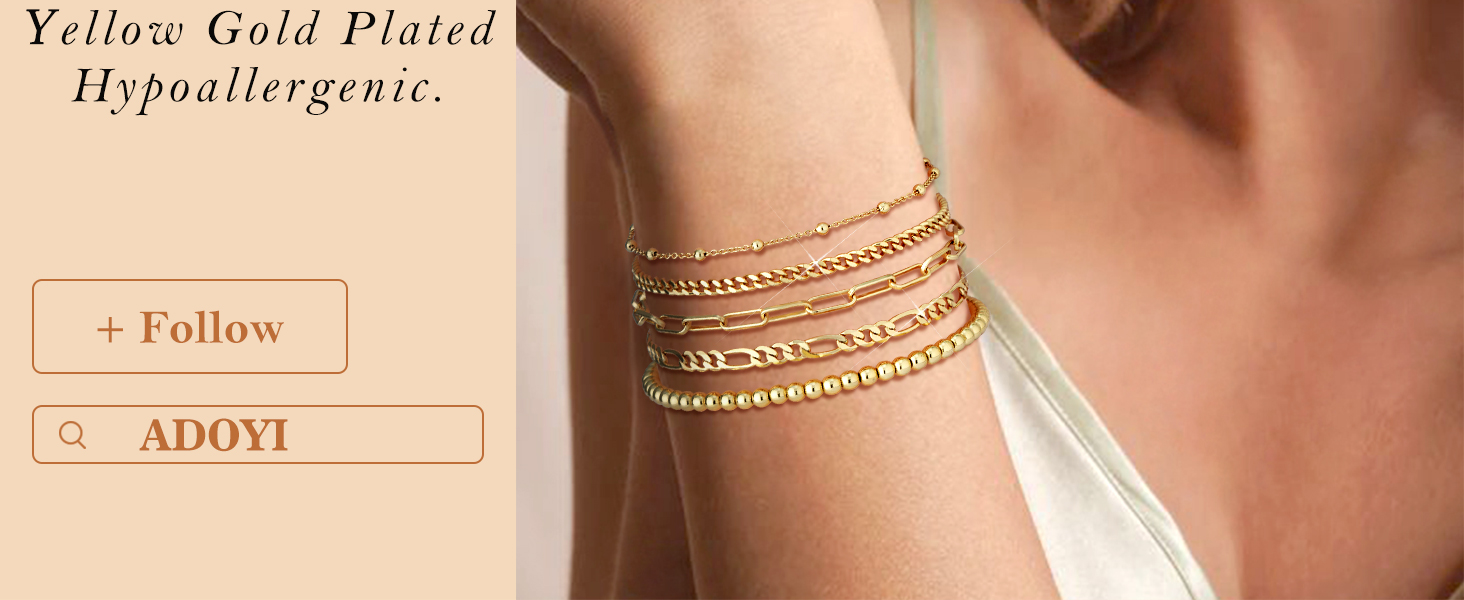 gold bracelet stack