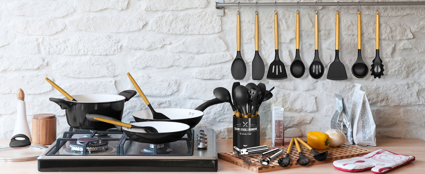 silicone  utensils set