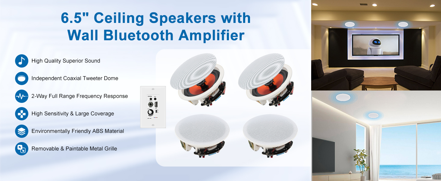 ceiling speakers with amplifier