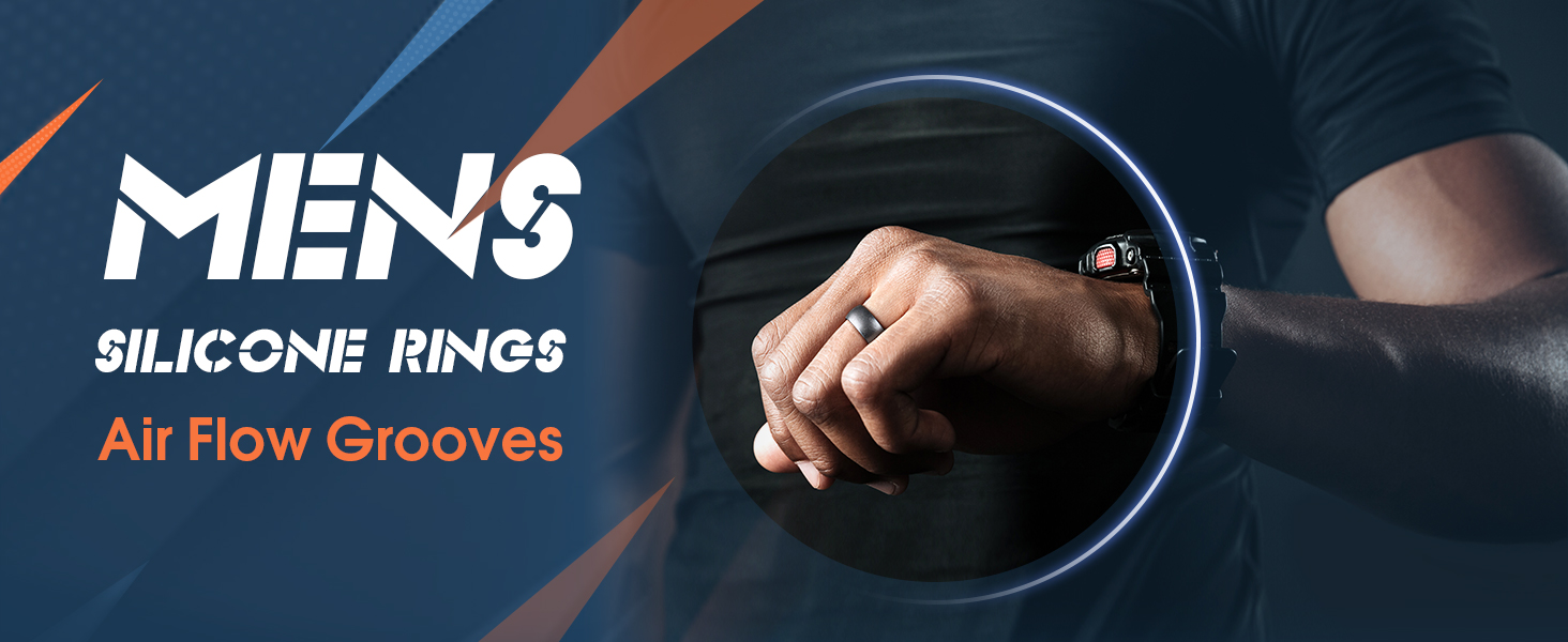 silicone wedding band men