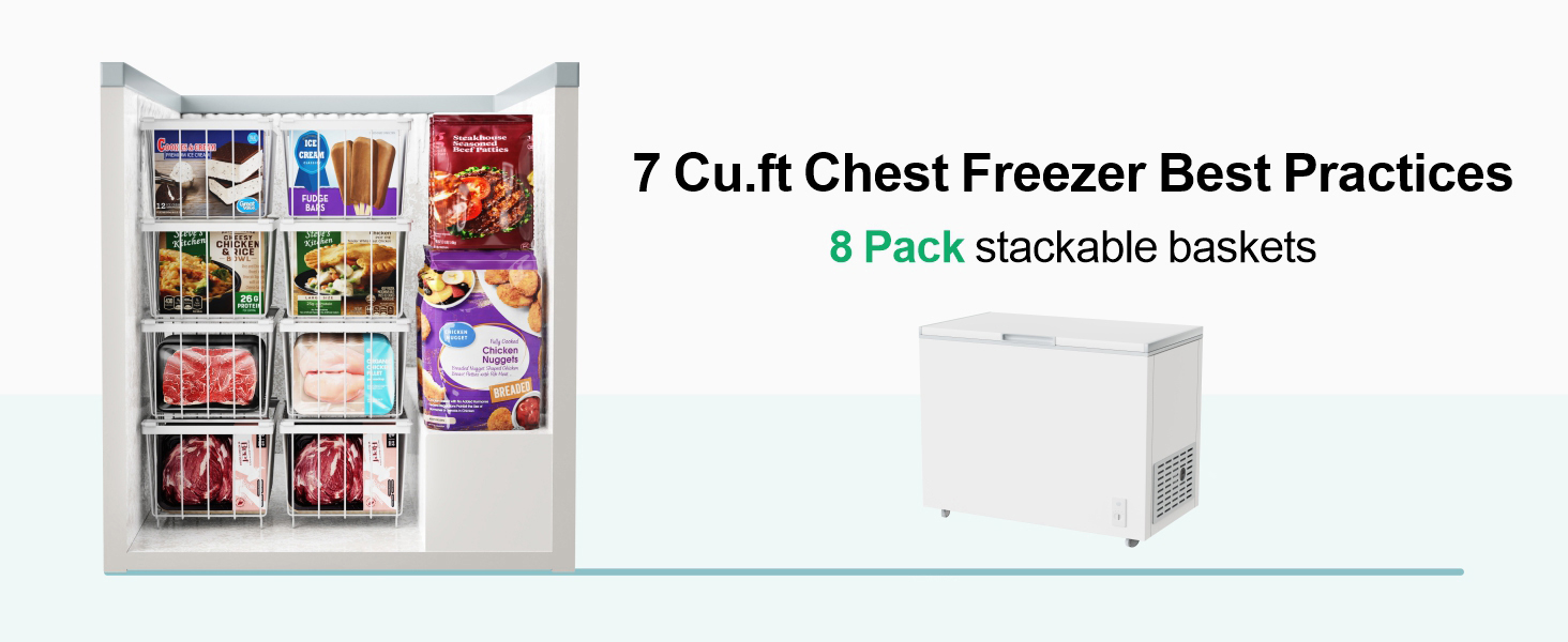 chest freezer organizer bins stackable