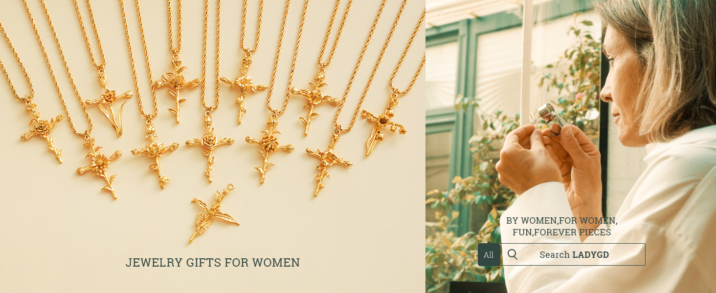 Cross Flower Necklace
