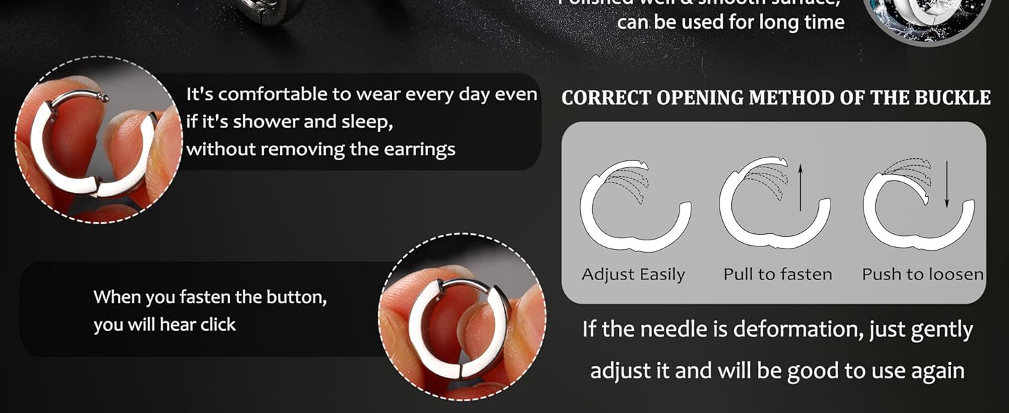 mens hoop earrings