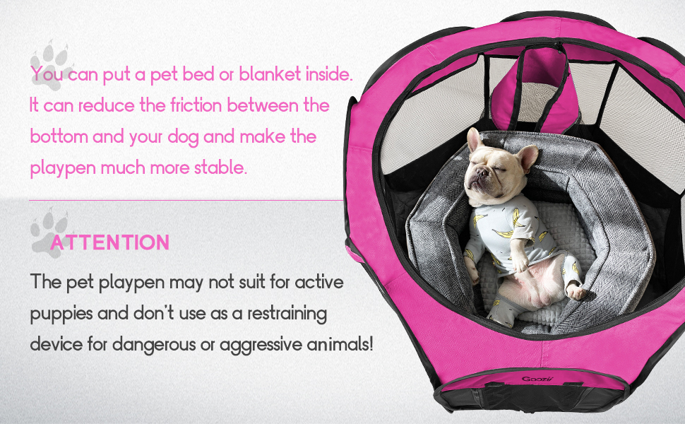 Dog Playpen Pink