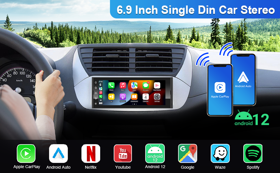 single din radio