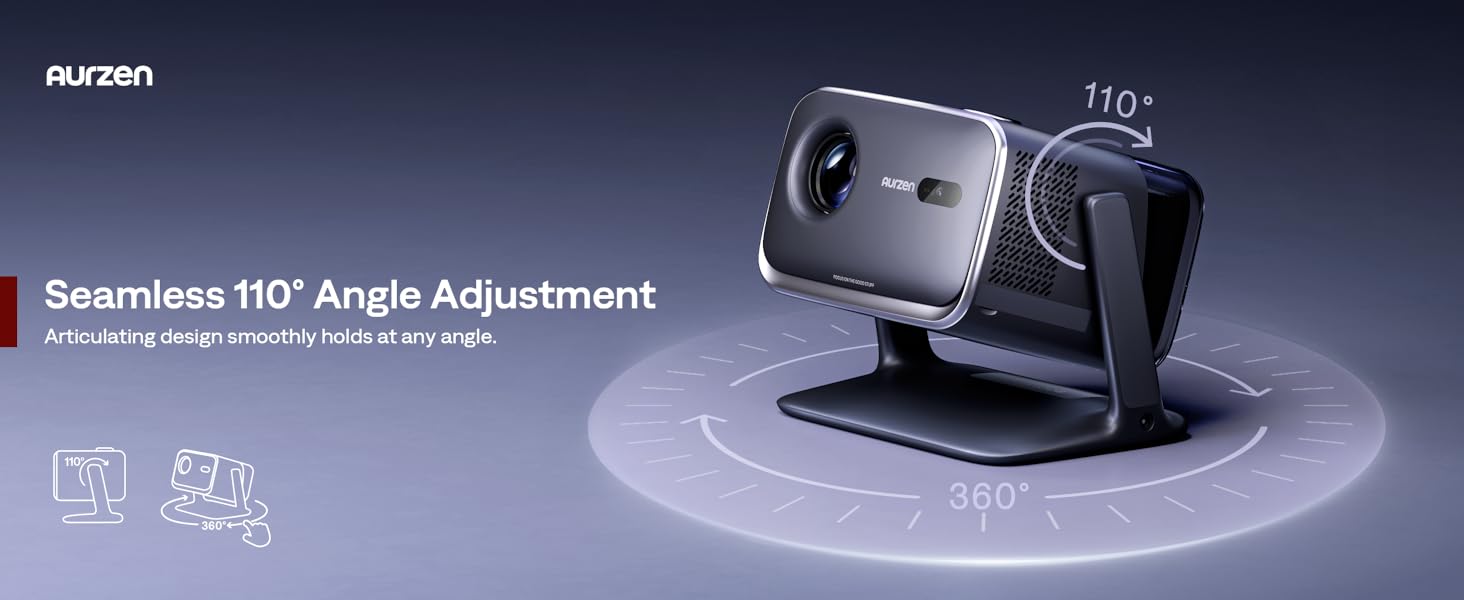 Aurzen BOOM mini 4-in-1 Smart Projector Built-in Google TV