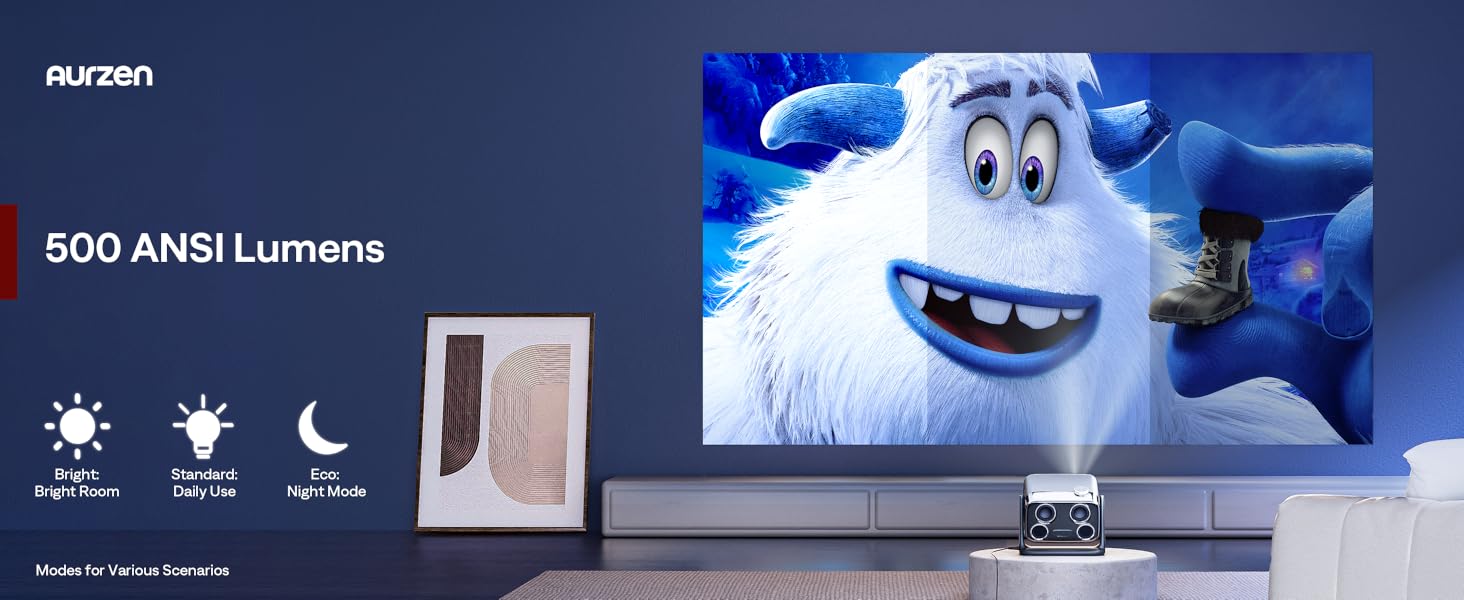 Aurzen BOOM mini 4-in-1 Smart Projector Built-in Google TV