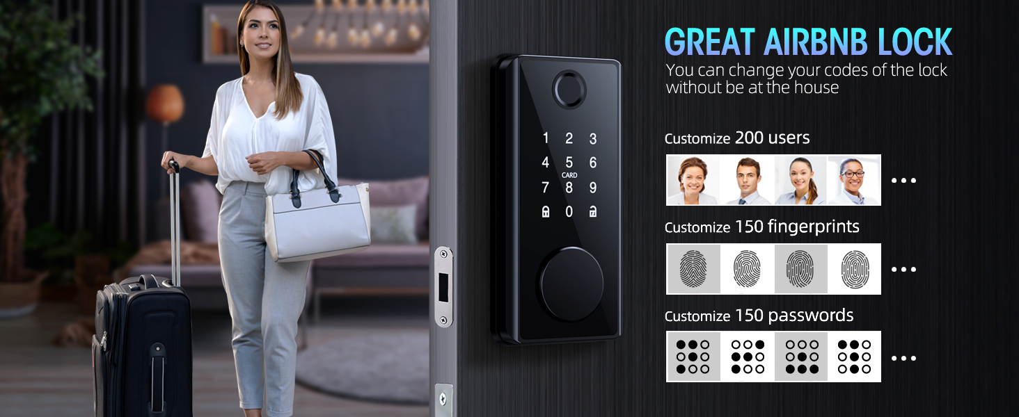 smart lock smart home door lock keyless entry door lock door locks for front door