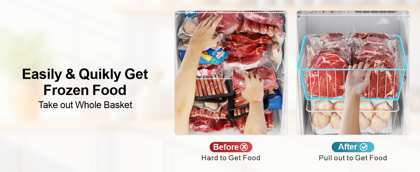 freezer bins for upright freezer