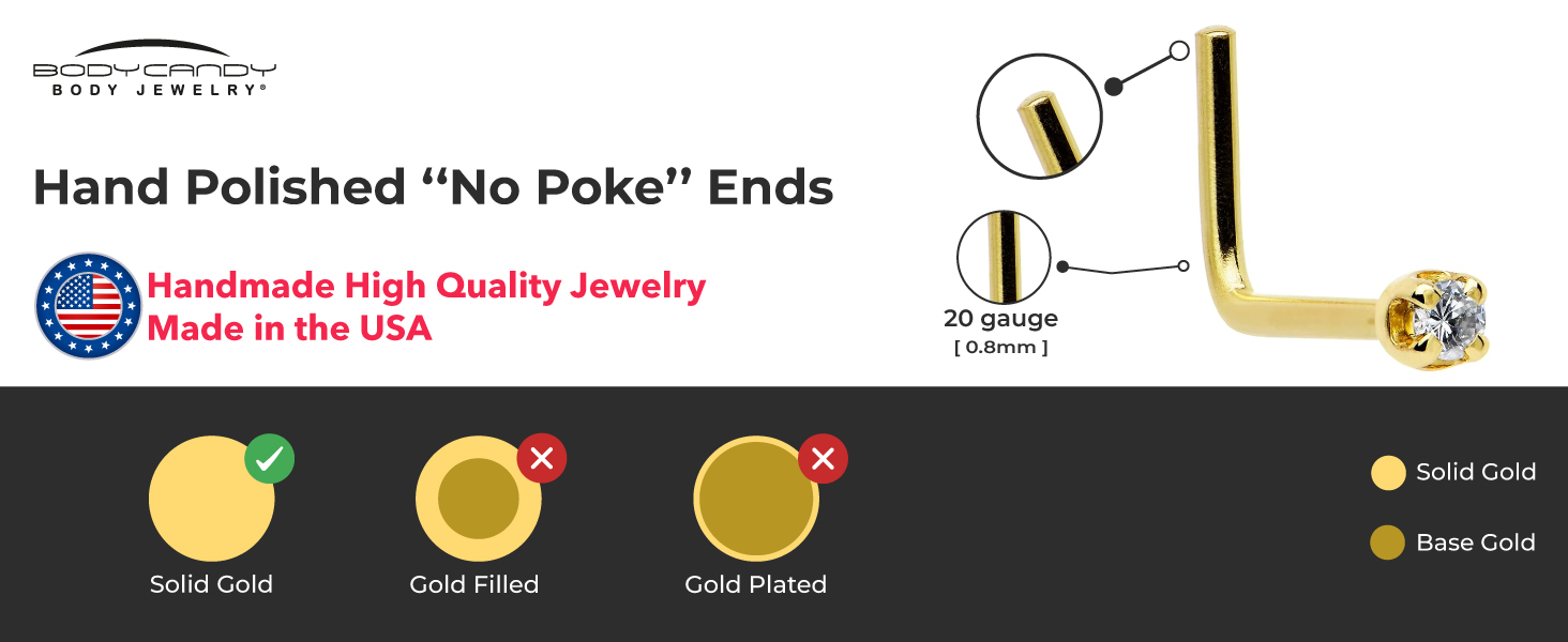 14k gold nose ring
