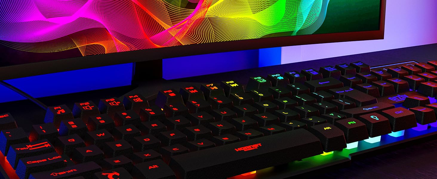 Gaming keyboard and mouse bundle for PS5 Xbox & PC