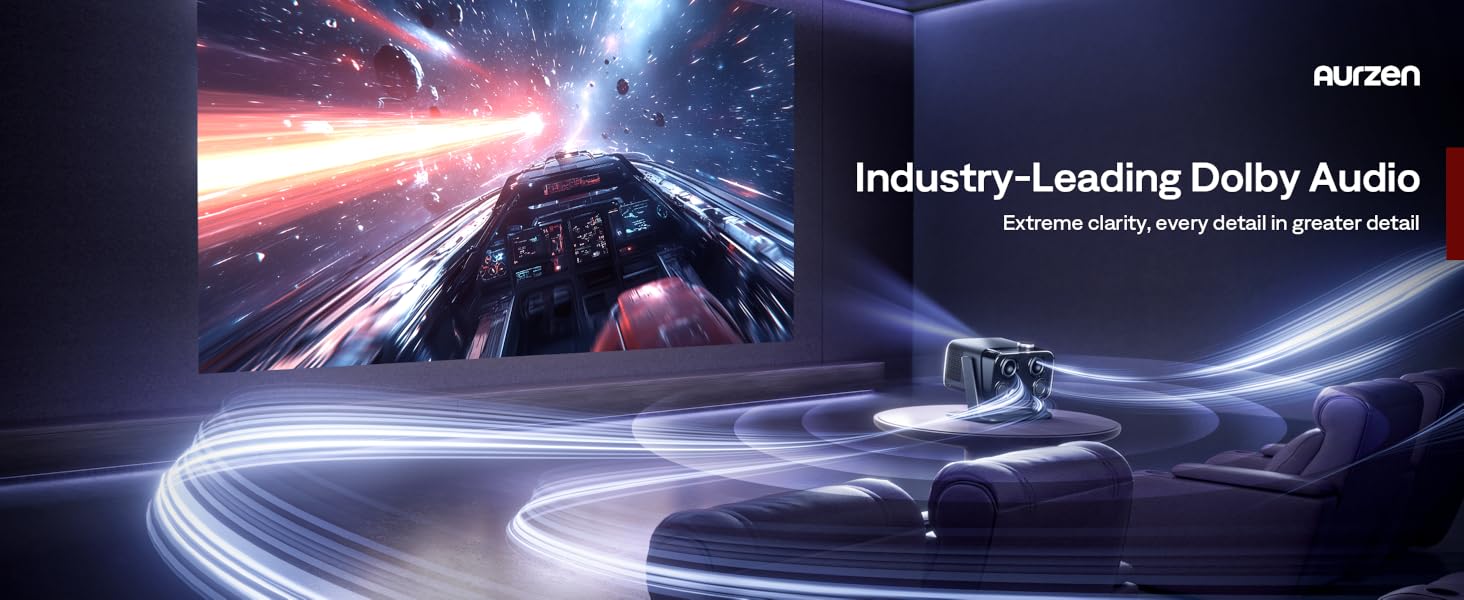 Aurzen BOOM mini 4-in-1 Smart Projector Built-in Google TV