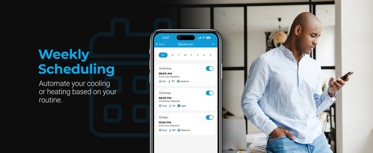 Weekly scheduling with Cielo Breez Lite 