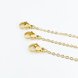 Gold Necklace Extenders with Lobster Clasp 