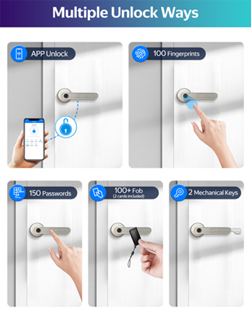 smart lock smart door lock fingerprint door lock ttlock door lock ttlock smart lock with app 
