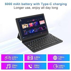 6000mAh battery