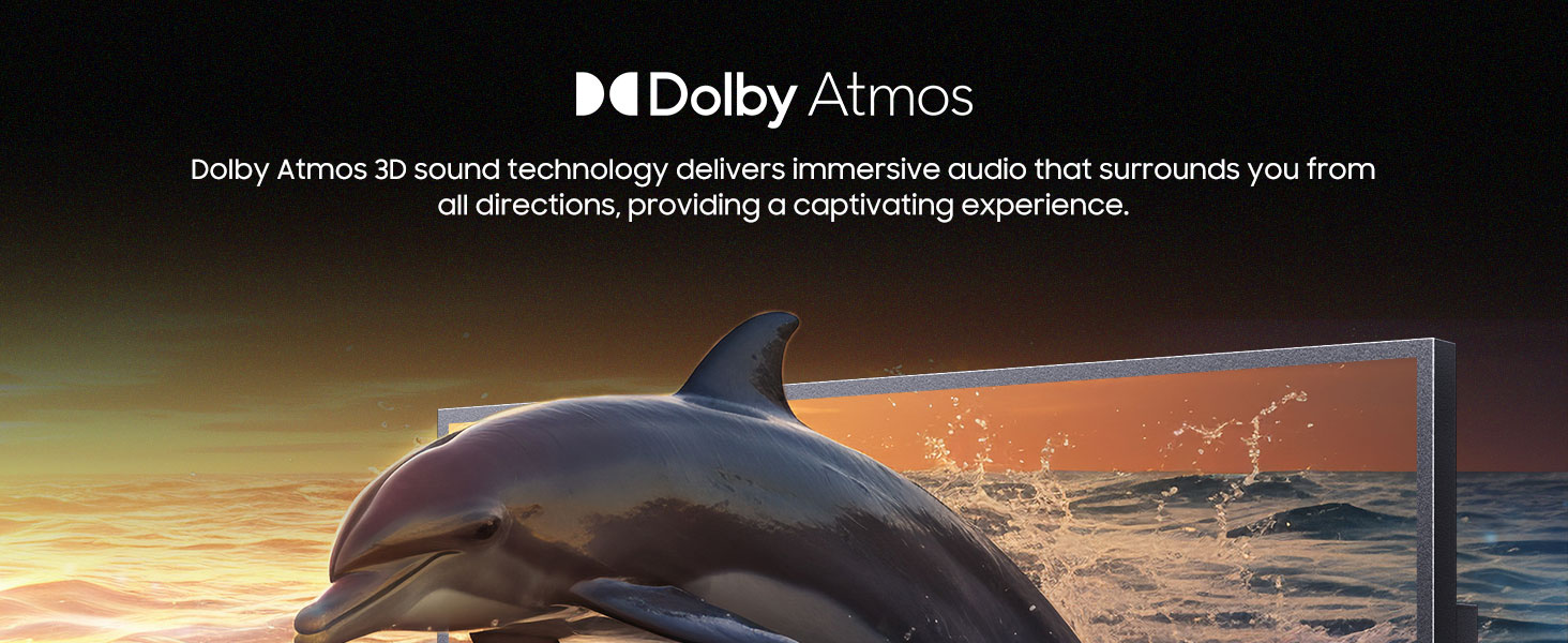 outdoor TV with Dolby Atmos 3D surround sound quality built-in speakers 10W Bluetooth WiFi HDMI ARC