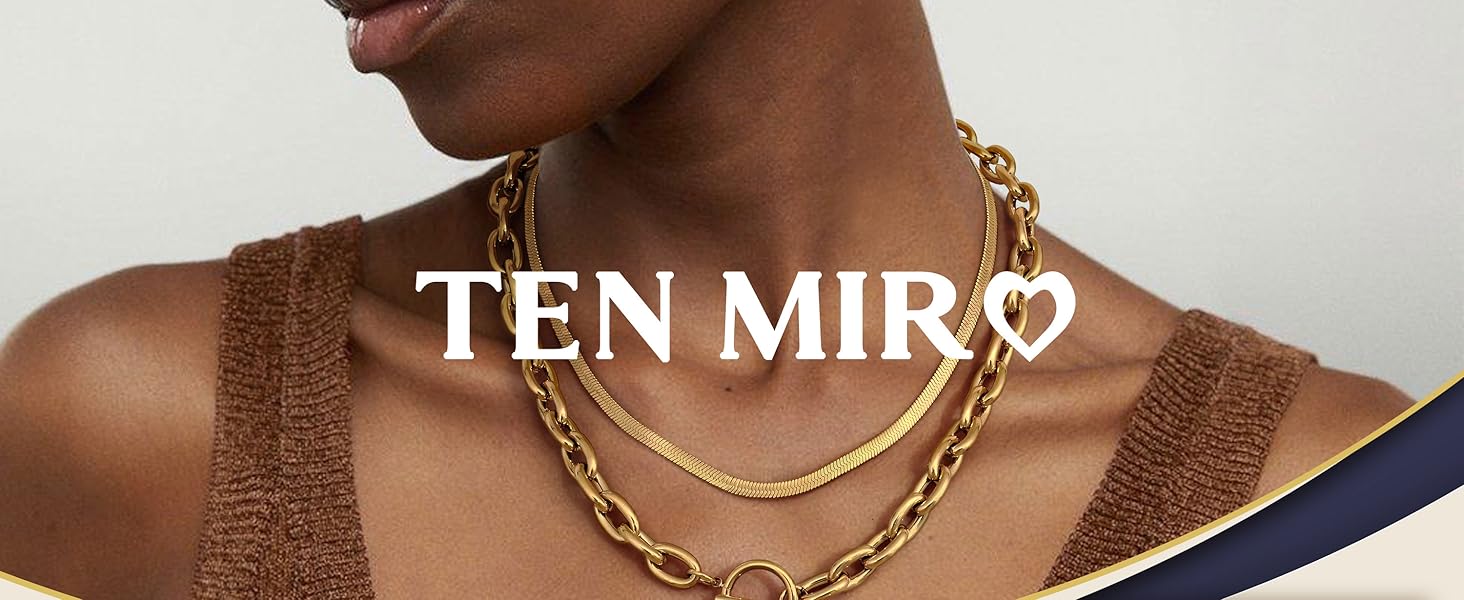 Chunky gold layered OT chain necklace