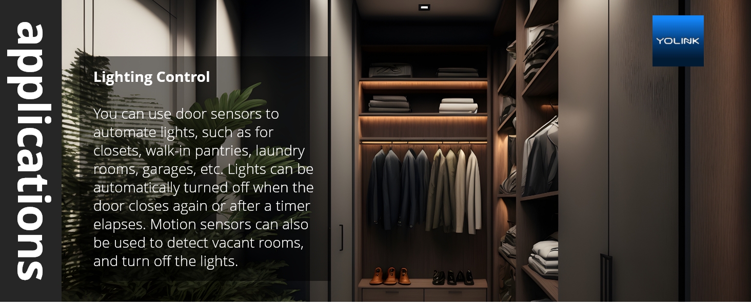 door sensor application image: lighting control